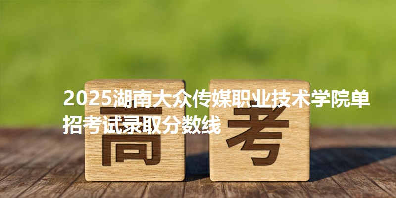 2025湖南大众传媒职业技术学院单招考试录取分数线