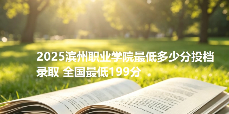 2025滨州职业学院最低多少分投档录取 全国最低199分
