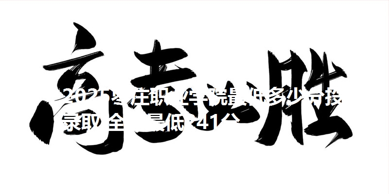 2025枣庄职业学院最低多少分投档录取 全国最低241分