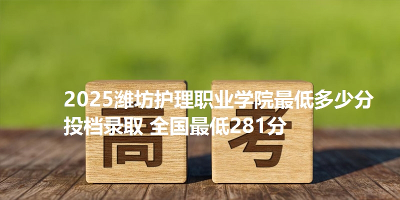 2025潍坊护理职业学院最低多少分投档录取 全国最低281分