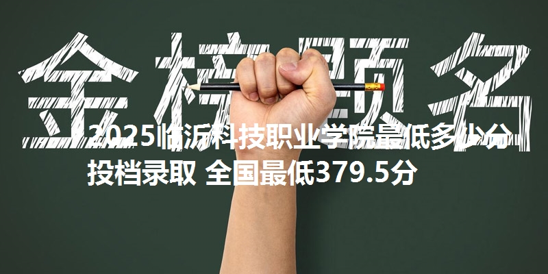 2025临沂科技职业学院最低多少分投档录取 全国最低379.5分
