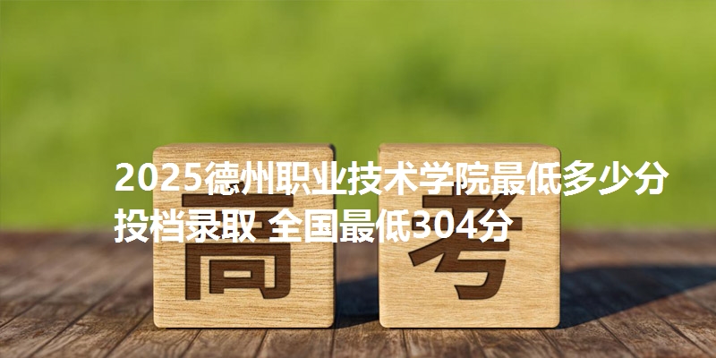 2025德州职业技术学院最低多少分投档录取 全国最低304分