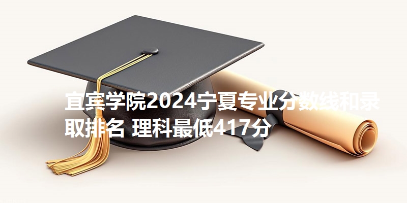 宜宾学院2024宁夏专业分数线和录取排名 理科最低417分
