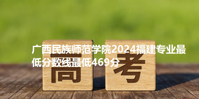 广西民族师范学院2024福建专业最低分数线最低469分