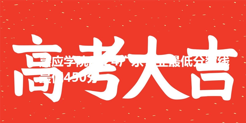 嘉应学院2024广东专业最低分数线最低450分