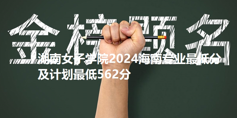 湖南女子学院2024海南专业最低分及计划最低562分