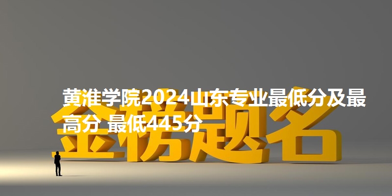 黄淮学院2024山东专业最低分及最高分 最低445分