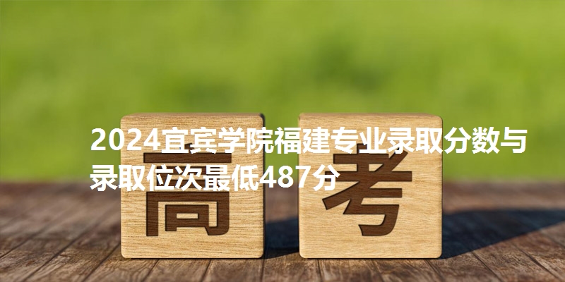 2024宜宾学院福建专业录取分数与录取位次最低487分