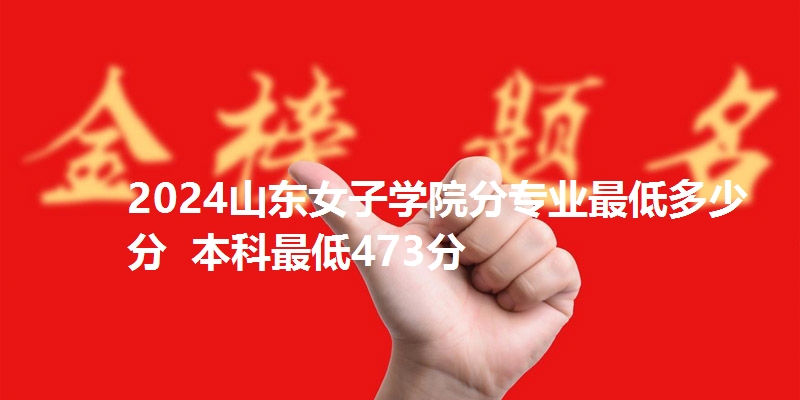 2024山东女子学院分专业最低多少分 本科最低473分