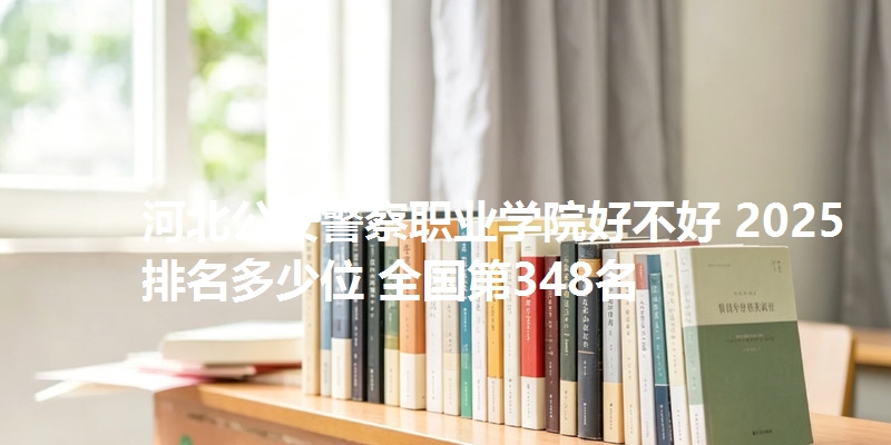 河北公安警察职业学院好不好 2025排名多少位 全国第348名