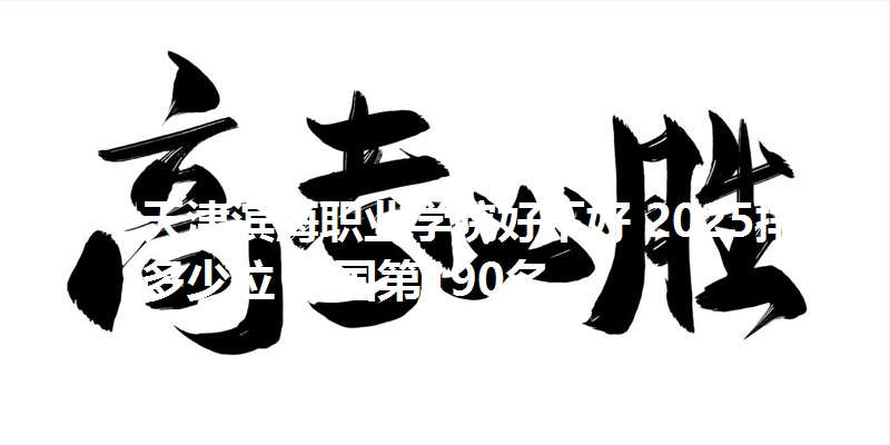 天津滨海职业学院好不好 2025排名多少位 全国第190名