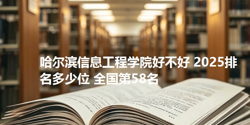 哈尔滨信息工程学院好不好 2025排名多少位 全国第58名