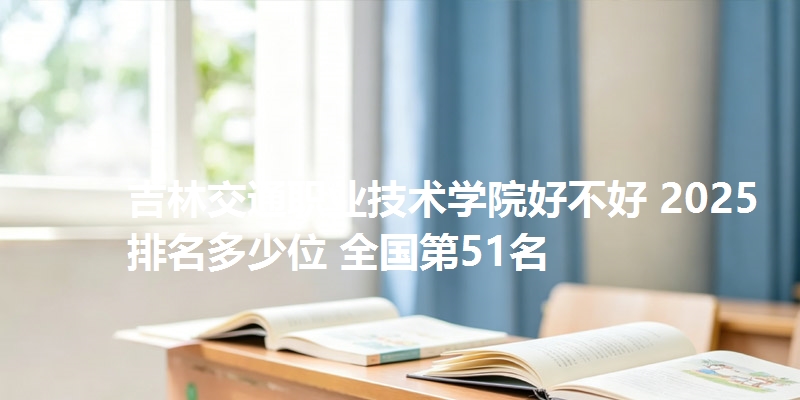 吉林交通职业技术学院好不好 2025排名多少位 全国第51名
