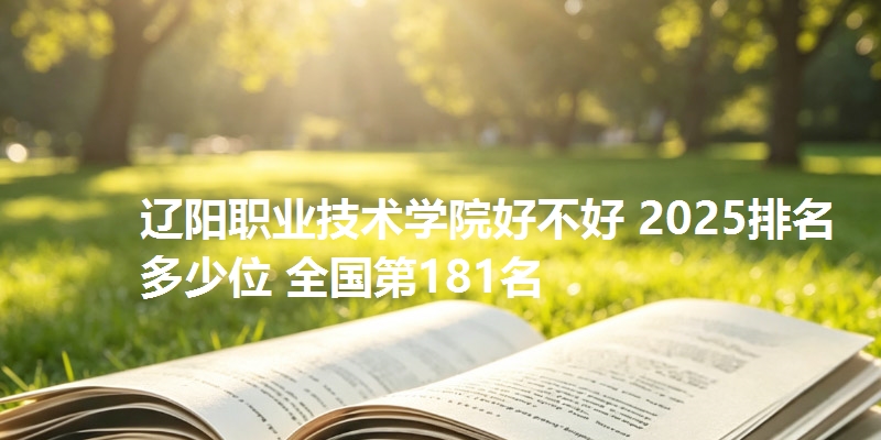 辽阳职业技术学院好不好 2025排名多少位 全国第181名