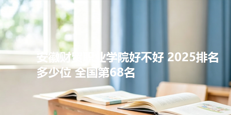 安徽财贸职业学院好不好 2025排名多少位 全国第68名