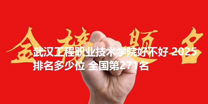武汉工程职业技术学院好不好 2025排名多少位 全国第271名