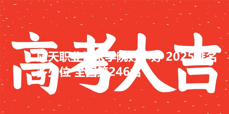 应天职业技术学院好不好 2025排名多少位 全国第246名