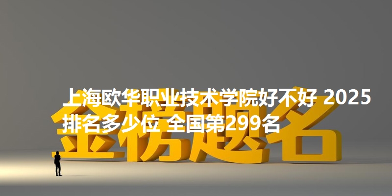 上海欧华职业技术学院好不好 2025排名多少位 全国第299名