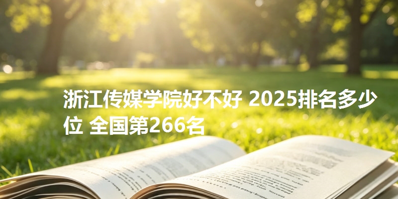 浙江传媒学院好不好 2025排名多少位 全国第266名