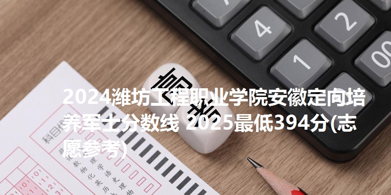 2024潍坊工程职业学院安徽定向培养军士分数线 2025最低394分(志愿参考)