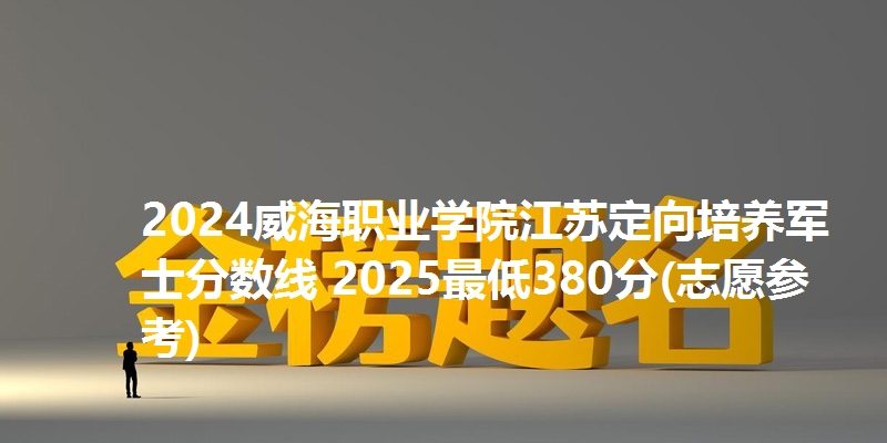 2024威海职业学院江苏定向培养军士分数线 2025最低380分(志愿参考)