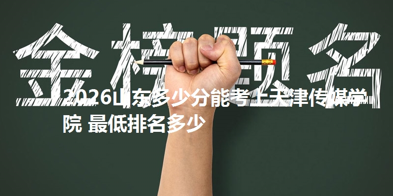 2026山东多少分能考上天津传媒学院 最低排名多少