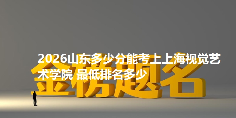 2026山东多少分能考上上海视觉艺术学院 最低排名多少