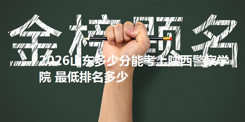 2026山东多少分能考上陕西警察学院 最低排名多少