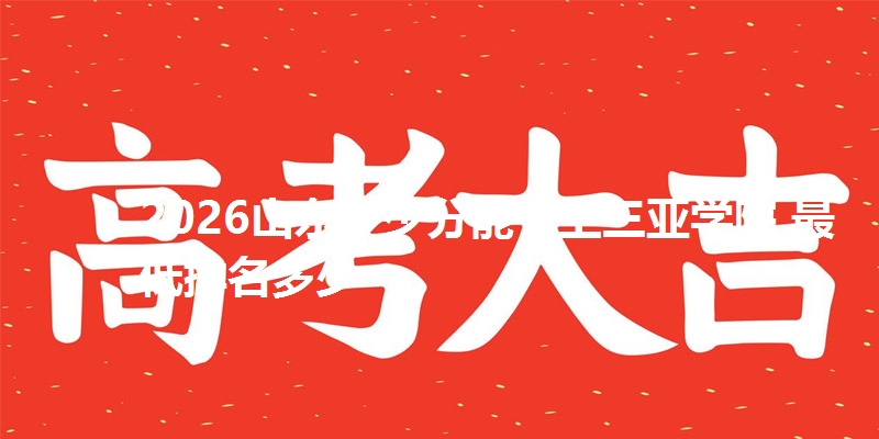 2026山东多少分能考上三亚学院 最低排名多少