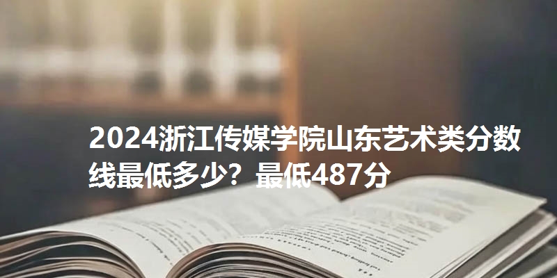2024浙江传媒学院山东艺术类分数线最低多少?最低487分
