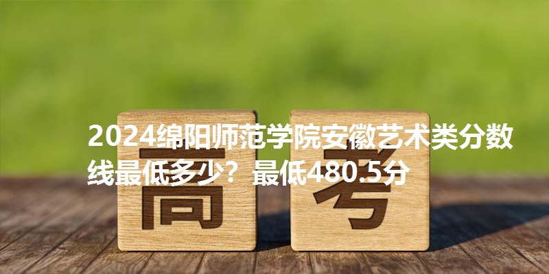 2024绵阳师范学院安徽艺术类分数线最低多少?最低480.5分