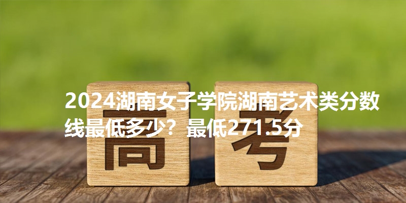 2024湖南女子学院湖南艺术类分数线最低多少?最低271.5分