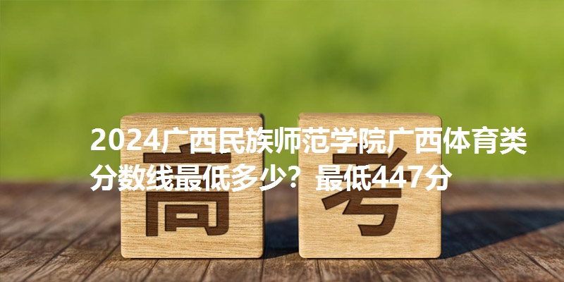 2024广西民族师范学院广西体育类分数线最低多少?最低447分