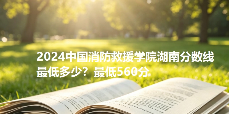 2024中国消防救援学院湖南分数线最低多少?最低560分
