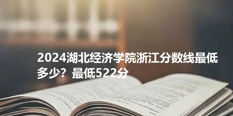 2024湖北经济学院浙江分数线最低多少?最低522分