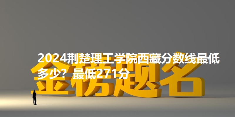 2024荆楚理工学院西藏分数线最低多少?最低271分