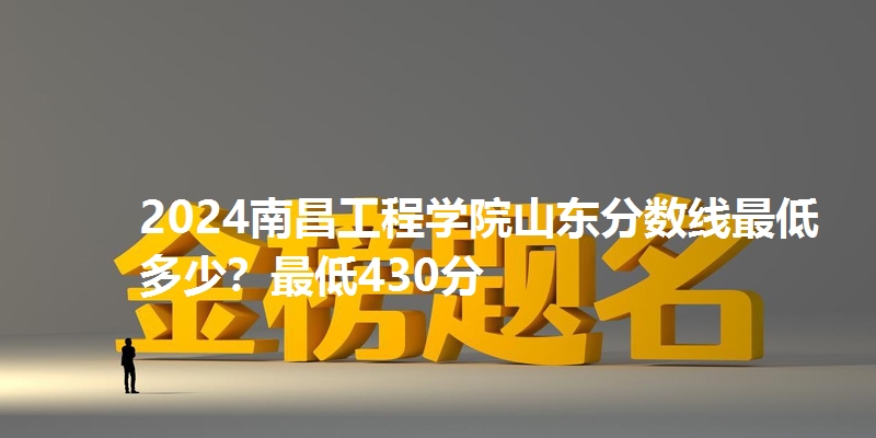 2024南昌工程学院山东分数线最低多少？最低430分