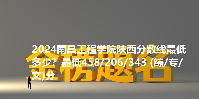 2024南昌工程学院陕西分数线最低多少?最低458/206/343 (综/专/文)分