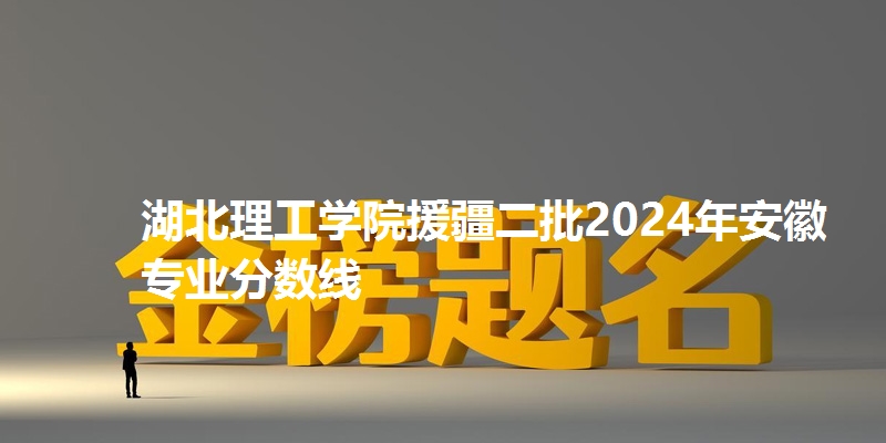 湖北理工学院援疆二批2024年安徽专业分数线