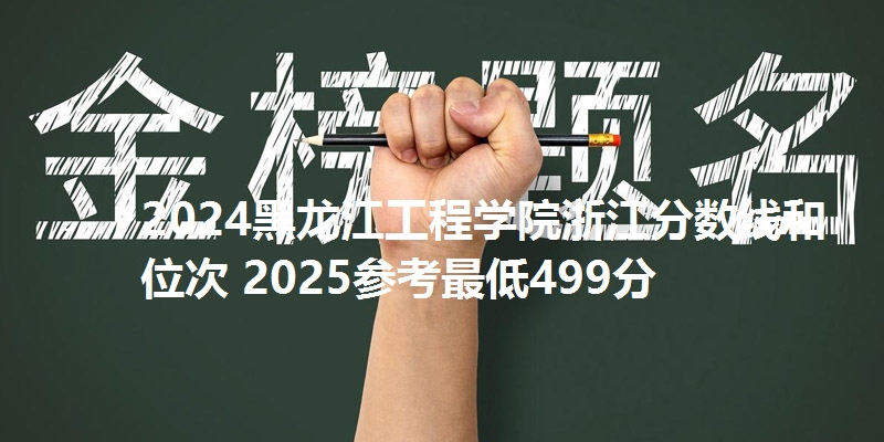 2024黑龙江工程学院浙江分数线和位次 2025参考最低499分
