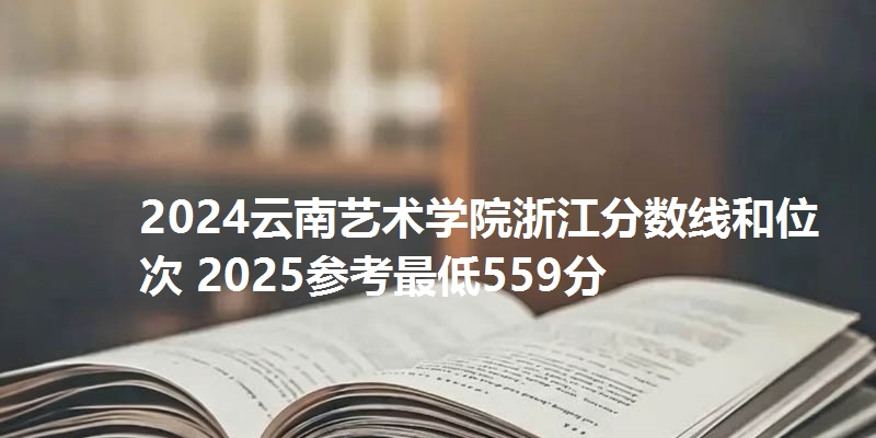 2024云南艺术学院浙江分数线和位次 2025参考最低559分