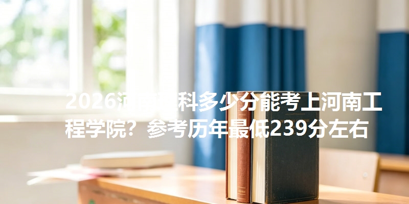 2026河南理科多少分能考上河南工程学院？参考历年最低239分左右