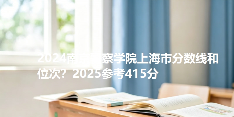 2024南京警察学院上海市分数线和位次?2025参考415分