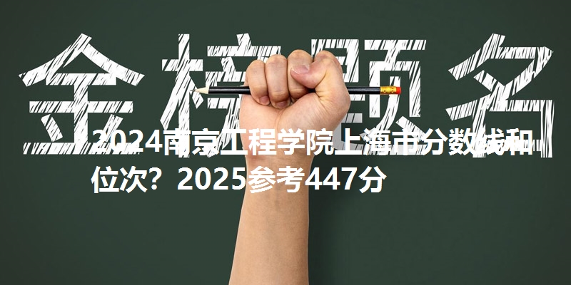 2024南京工程学院上海市分数线和位次?2025参考447分