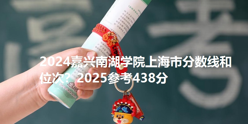 2024嘉兴南湖学院上海市分数线和位次?2025参考438分