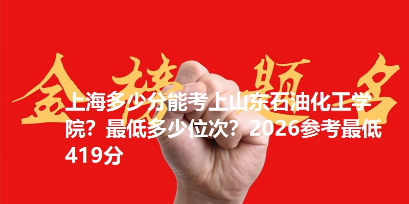 上海多少分能考上山东石油化工学院?最低多少位次?2026参考最低419分