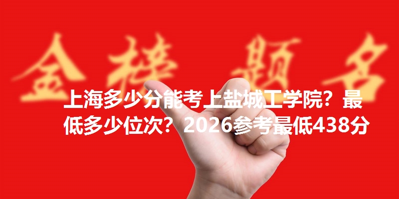 上海多少分能考上盐城工学院?最低多少位次?2026参考最低438分