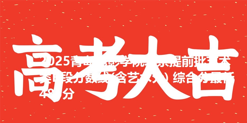 2025青岛电影学院北京提前批艺术类B段分数线(含艺术分) 综合分最低485分