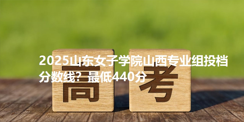 2025山东女子学院山西专业组投档分数线?最低440分