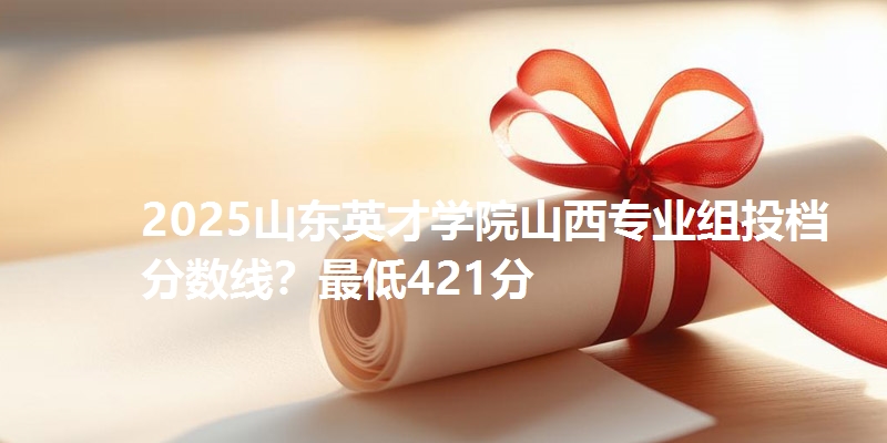 2025山东英才学院山西专业组投档分数线?最低421分